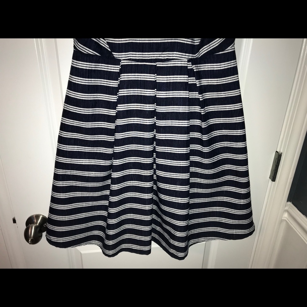 NWT Navy Striped Flare dress - Picture 3 of 7